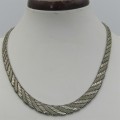 Sterling silver bracelet and necklace - 52,8 grams