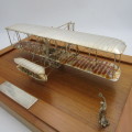 The Magnificent silver replica of the Wright Brothers Aeroplane - model # 583 of 1000