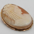 Vintage Cameo in 9kt gold surround - weight 7,5 g
