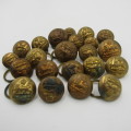 Lot of 22 Rhodesia General service buttons of various sizes
