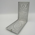 WW2 Italian POW hand engraved cigarette case with South African coat of arms