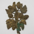 Lot of brass and metal Leaf shaped door decoration pieces
