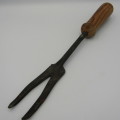 Vintage cast iron coal stove tool for lids