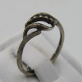 Vintage Sterling silver ring - weighs 1,2g - size L