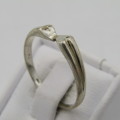Vintage Sterling silver ring - weighs 1,7g - size Q 1/2