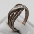 Vintage Sterling silver ring - weighs 2,8g - size L 1/2
