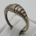 Vintage Sterling silver ring - weighs 2,9g - size Q