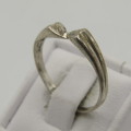 Vintage Sterling silver ring - weighs 1,5g - size P 1/2