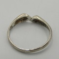 Vintage Sterling silver ring - weighs 1,5g - size P 1/2