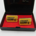 Pair of vintage Trust Bank cufflinks