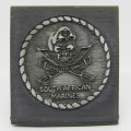 South African Marine Veteran medallion with stand