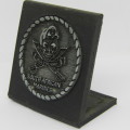 South African Marine Veteran medallion with stand