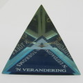 Vintage SA Air Force pyramid paperweight