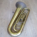 Vintage brass tuba music instrument - need some TLC