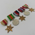 Set of 5 WW2 medals - unnamed British issue