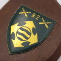 SADF 92 Ammunition depot shoulder flash plaque