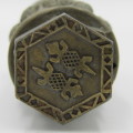 Vintage Solid brass wax seal with unusual two lizzards design