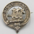 Antique hallmarked sterling silver Scottish Duncan clan brooch