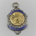 Sterling silver and gold Scottish fob medallion for Reel open 1st place