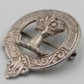 Sterling silver Robertson clan Scottish brooch