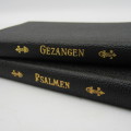 Set of vintage Psalmen and Gezangen books in leather pouch - dated 1938