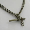 Pocket Watch fob chain with T Bar - 37 cm long