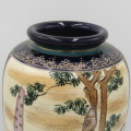 Antique 1920`s Japanese Satsuma porcelain vase - Height 22 cm