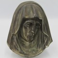 WW2 Holy Mary relic bronze wall hanging - brought back from Portugal by Italian soldier