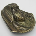WW2 Holy Mary relic bronze wall hanging - brought back from Portugal by Italian soldier