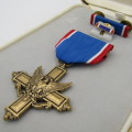 US Army Distinguished service cross medal with ribbon bar in original box