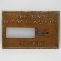 Time setting board from the Seafarer wrecked at Moulle Point