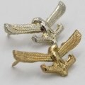 Pair of SA Air Force mess dress collar badges - different colours