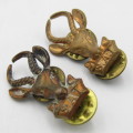 Pair of SA Infantry brass collar badges
