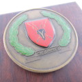 SA Army Headquarters plaque issued to commandant PDU Stegman 1987-1992