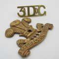 Royal 3rd Dragon Guards cap badge with shoulder title