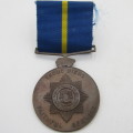 SA Police Faithful service medal issued to W58492H Sergeant GJP Knoetze