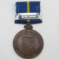 SA Police Faithful service medal issued to W58492H Sergeant GJP Knoetze