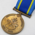 SA Police 75 Years commemorative medal issued to 064717R warrant officer GM Knoetze