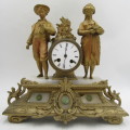 1880`s French Bronze Vintners mantle clock