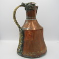 Antique Middle Eastern Arabic hammered copper coffee pot