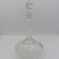 Beautiful vintage Sherry decanter with lid - chipped at rim