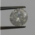 Natural Round Brilliant diamond of 2,725ct with GEMLAB certificate - colour N, I3
