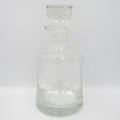 Vintage handmade glass decanter with lid