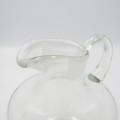 Vintage handmade glass decanter with lid
