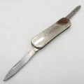 Vintage pocket knife marked S.A.A - SA Airways - rusted on side
