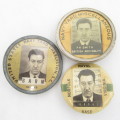 Lot of 3 WW2 US Navy Yard worker ID badges of F.H Smith - British Admiralty officer