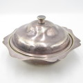 Vintage Silverplated butter dish with lid and hot water tray