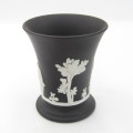 Antique Black Wedgwood Jasperware posy flower pot
