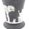 Antique Black Wedgwood Jasperware posy flower pot