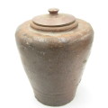 Antique South African clay stoneware Cape fat pot / vet pot